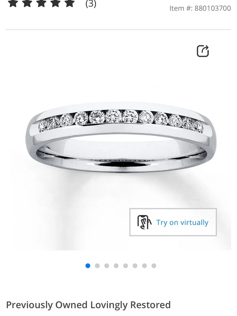 White Gold Natural Diamond Channel Set Ring